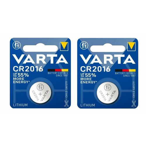 Батарейка Varta CR2016, 1 шт, 2 уп