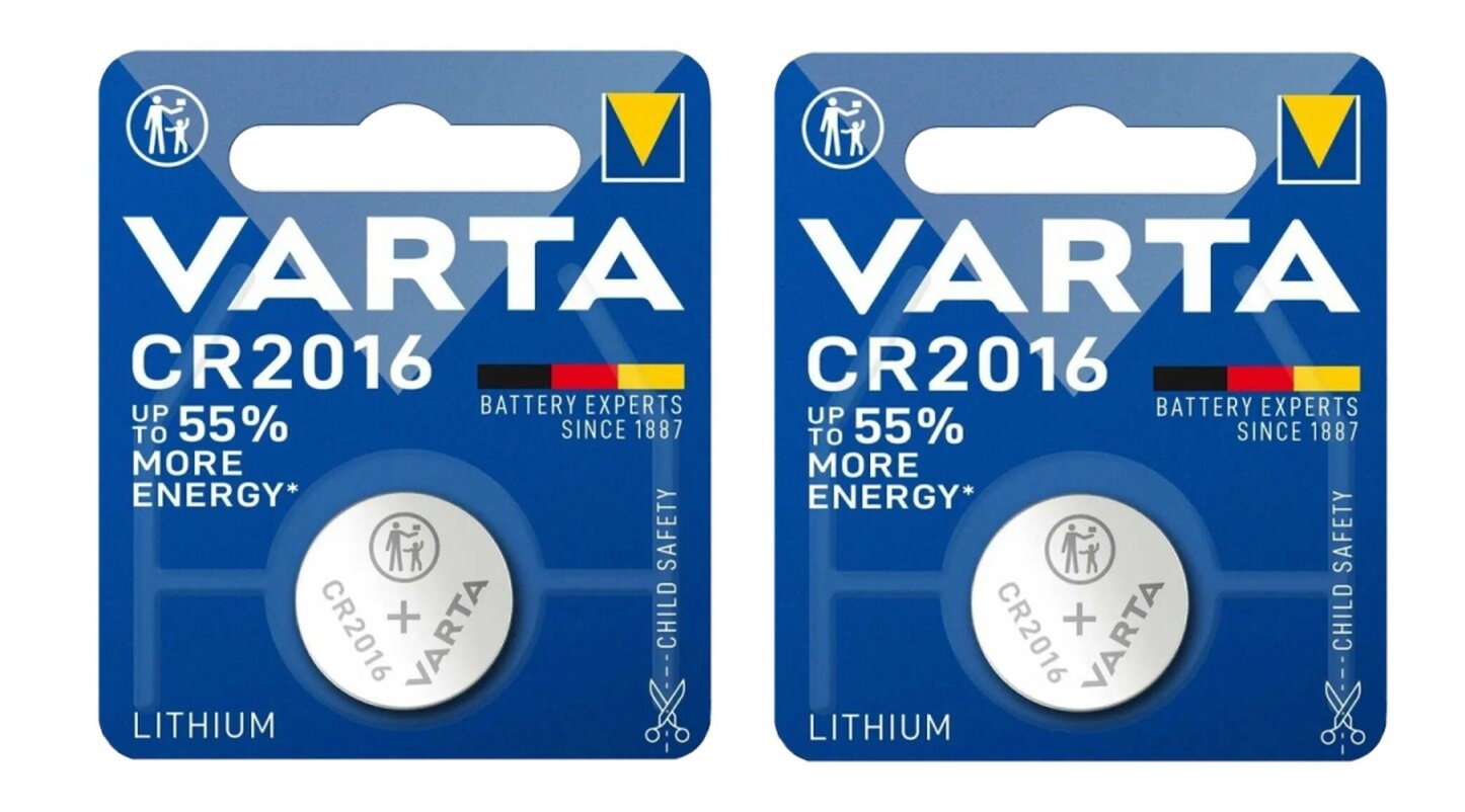 Батарейка Varta CR2016, 1 шт, 2 уп