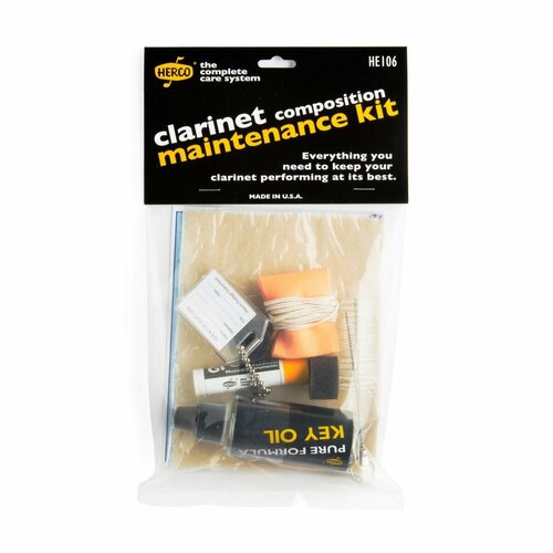 Набор для ухода за эбонитовым кларнетом Herco HE106 Clarinet Composition Maintenance Kit