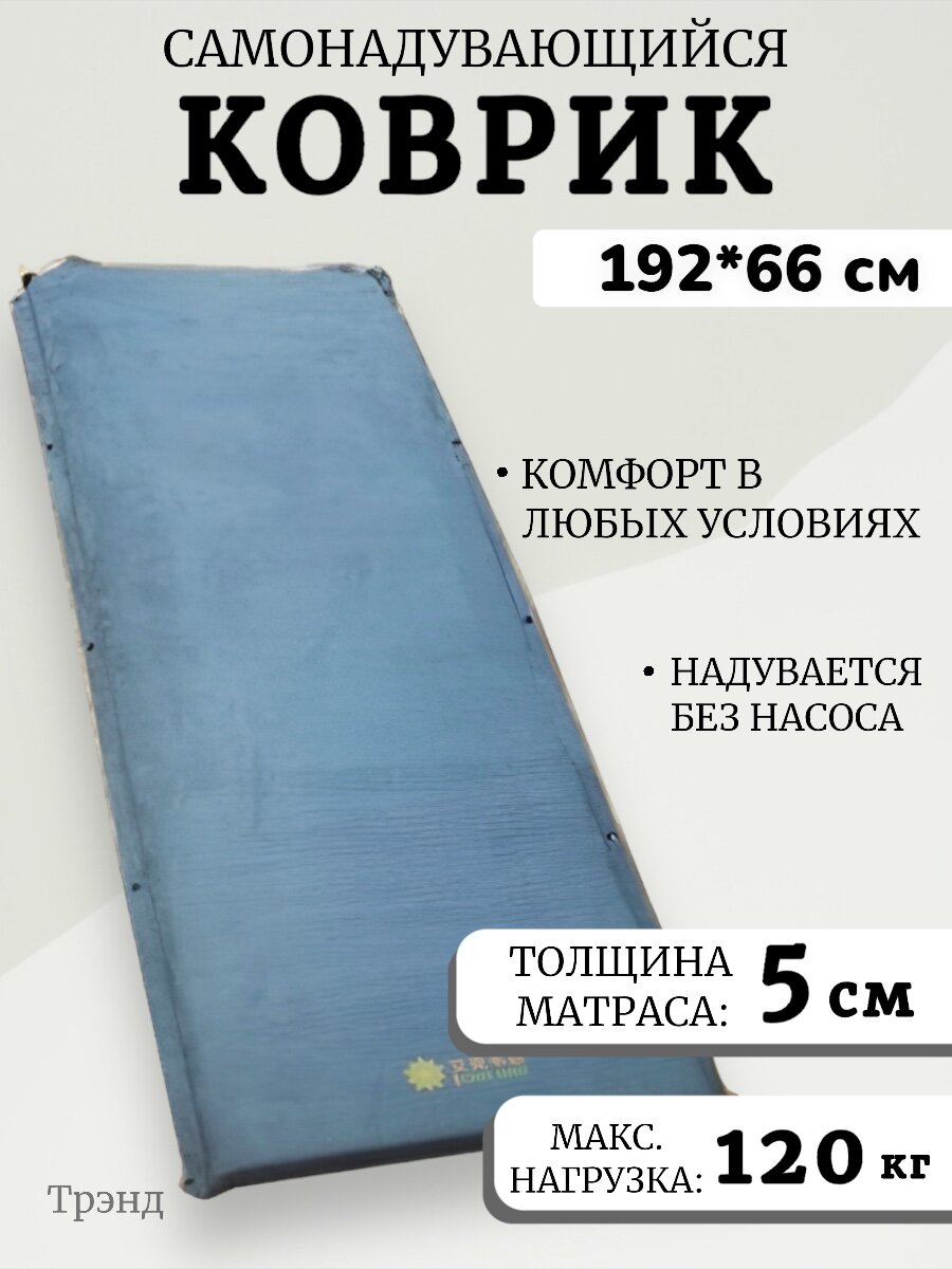 фото Матрас коврик туристический самонадувающийся одноместный 2.5 см з