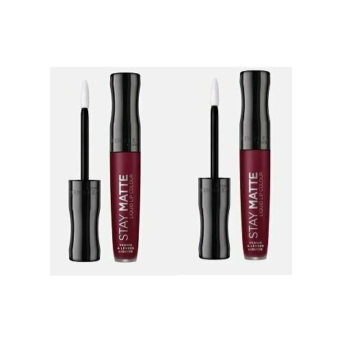 Rimmel Stay Matte Набор из 2 штук, Жидкая матовая губная помада оттенок 810 Plum this show