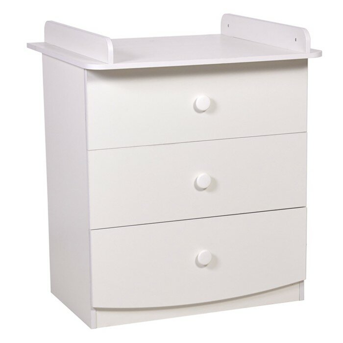 фото Комод пеленальный детский Фея 1380, 3 ящика, цвет белый