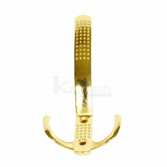 Мебельный крючок-вешалка 3-х рожковый легкий золото 4 штуки, V. Naktoli 3L PB, Бренд Kapan