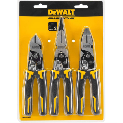 Набор DEWALT: плоскогубцы DWHT70228 + длинногубцы DWHT70230 + кусачки DWHT70229, DWHT0-70485