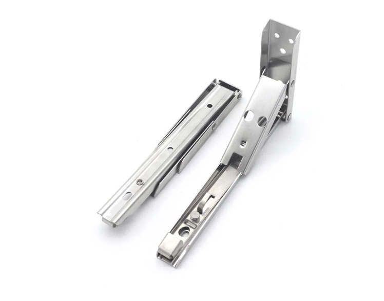 фото Треугольный пружинный складной кронштейн для полки