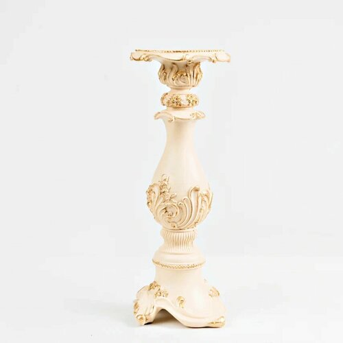 Подсвечник 27 см Vintage ornament для свечей для декора интерьерный цвет белый 2960₽