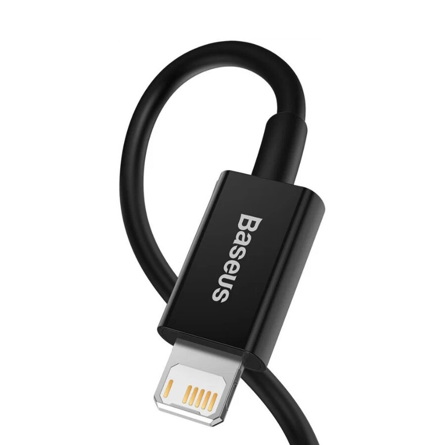 Кабель Baseus Superior Series Fast Charging, USB - Lightning, (CALYS-A01) 2.4А, 1 м, черный — фото 1