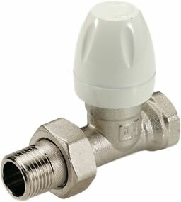 фото Клапан радиаторный прямой Tiemme с термостатической опцией для стальных труб 1/2"