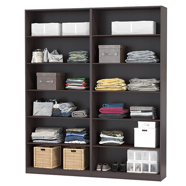 фото Стеллаж икеа пакс 200/5, цвет чёрно-коричневый/венге