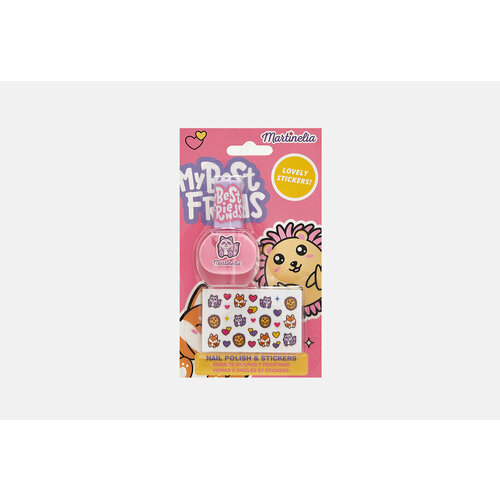 Мини набор детских лаков для ногтей Martinelia, My Best Friends Nails Polish + Stickers 2шт