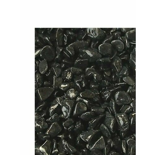 грунт для аквариума минерал арт дизайн гравий полуокатанный 0 8 2 0 мм 5 кг Bestmineral Галька полуокатанная черная (Грунт) 3-5 мм. (5 кг)