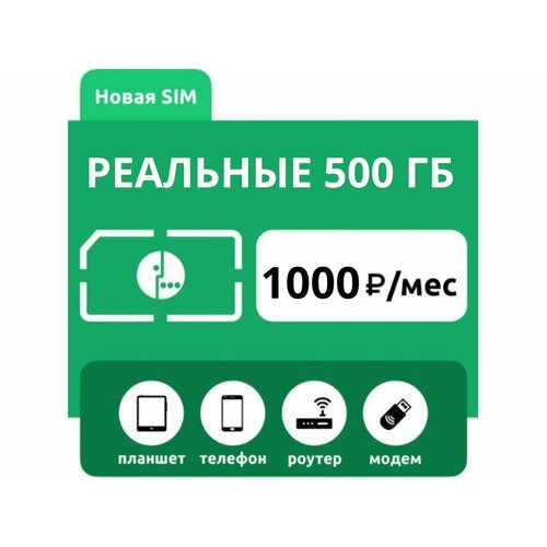 тариф для модема 70 гб интернета за 500 руб мес на все устройства Симкарта МегаХИТ 500 ГБ с бесплатной раздачей лучший тариф