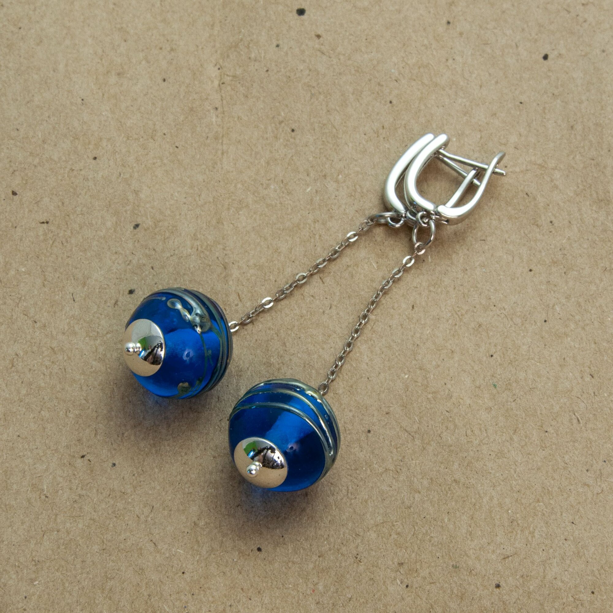 Серьги Серьги из муранского стекла. Ручная работа. 