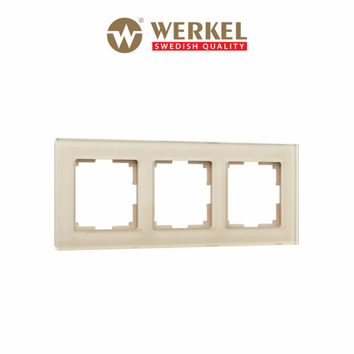 рамка werkel favorit пятиместная латте a058822 Рамка из стекла на 3 поста Werkel Favorit W0031111 шампань