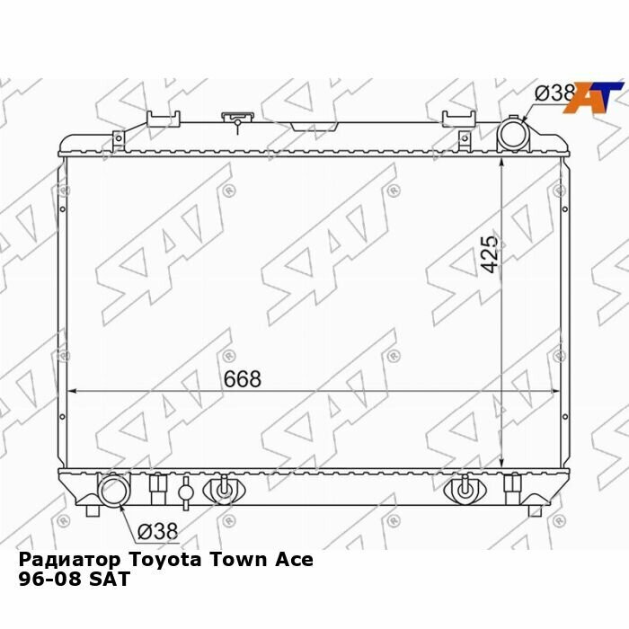 Радиатор Toyota Town Ace 96-08 SAT тойота Town Ace