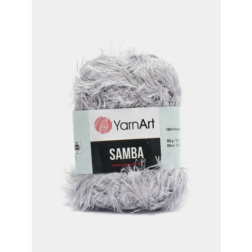 пряжа yarnart alpine angora 332 150 г 150 м 3 штуки Пряжа YarnArt Samba, Цвет Серый меланж