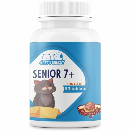 Комплекс витаминов Pets Energy Senior 7+ for cats для кошек старше 7 лет 650 мг 90 табл.