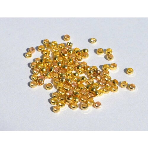 MEYCO Кримпы цилиндр золотые D 1,5мм, 85 шт, металл