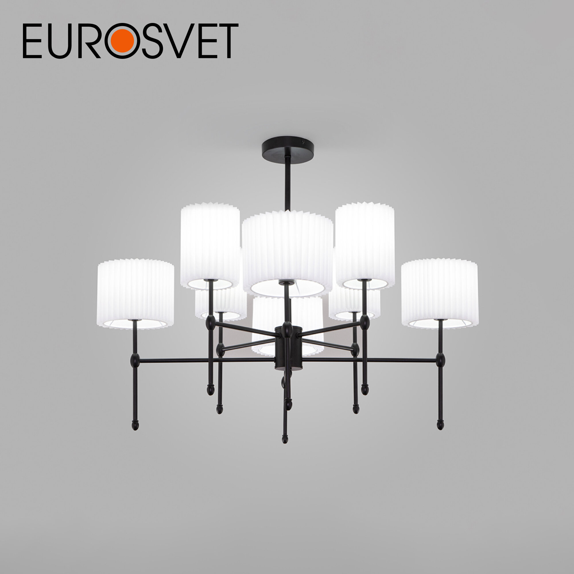 Люстра / Потолочный светильник Eurosvet Notturno 60162/8, 8 ламп, цвет черный