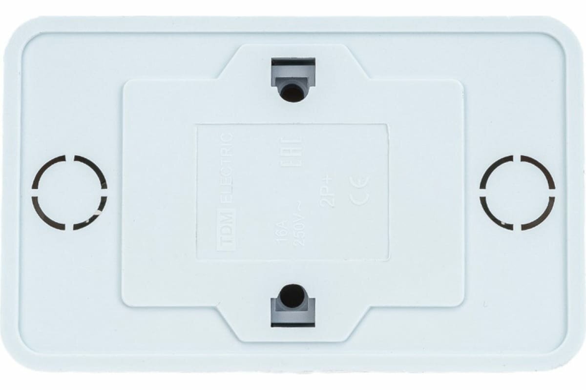 Розетка TDM SQ1801-0019 двойная 2П+3 открытой установки IP20 16А белая ладога - фото №16