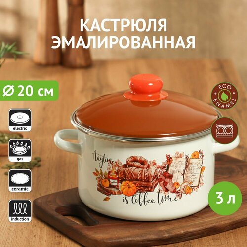 Осенняя романтика Кастрюля эмалированная 3 л 1525₽