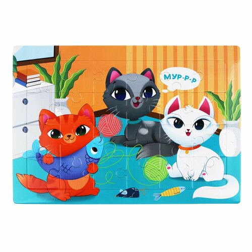 Игроленд Пазл для малышей 30х21см картон 6 дизайнов 2 штуки 435₽