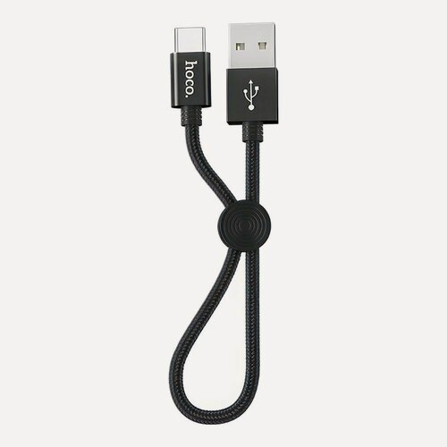 Изображение товара USB кабель HOCO X35 Premium Type-C, 3А, 0.25м, нейлон (черный)
