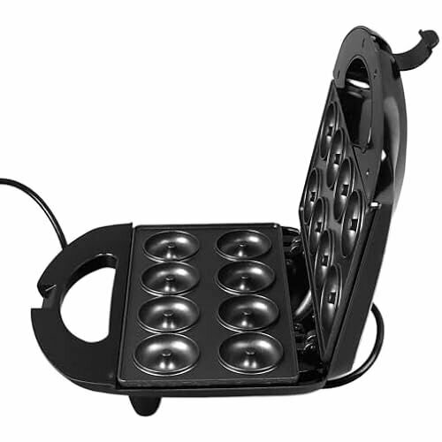 Алюминиевый двухсторонний нагреватель Легкая машина для закусок Мини-машина для изготовления пончиков Прибор для завтрака Электрическая машина для приготовления пончиков для пекарен ресторанов 1709100₽