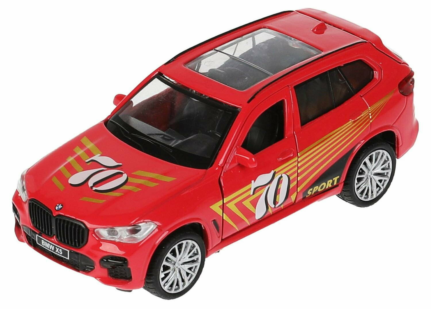 Машина металл свет-звук BMW X5 M-SPORT 12 см, двери, багаж