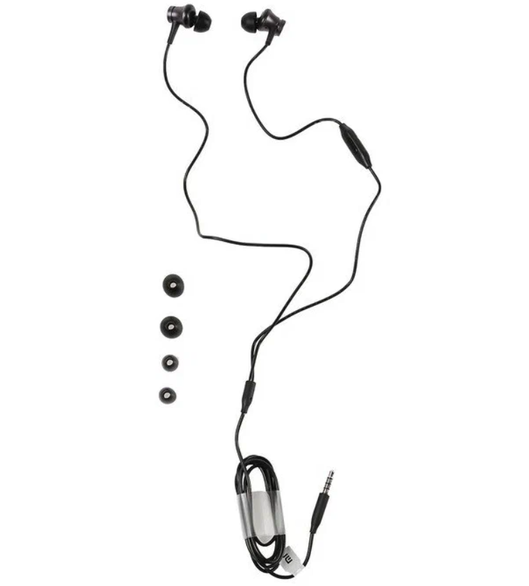 Наушники Xiaomi Mi In-Ear Headphones Basic Global для РФ, mini jack 3.5 mm, черный — фото 1