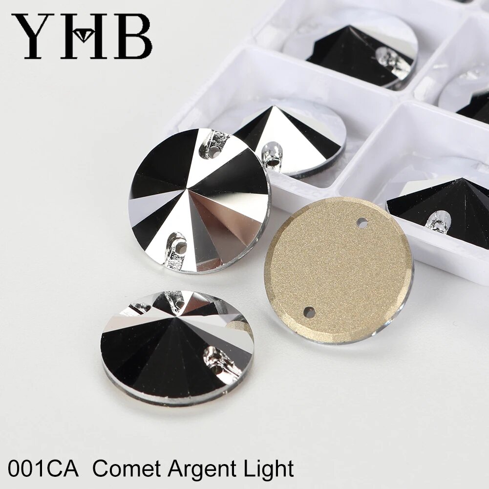 Стеклянные кристаллы YHB Rivoli для пошива