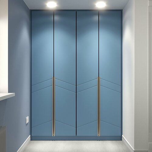 Распашной шкаф Авелин четырехсекционный в синей эмали 21045220 93042₽