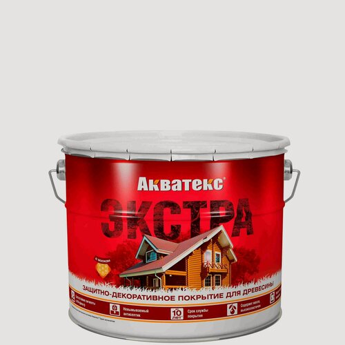 Изображение товара Акватекс Экстра, цвет Палисандр, 9 л, пропитка по дереву, защитно-декоративное покрытие для древесины