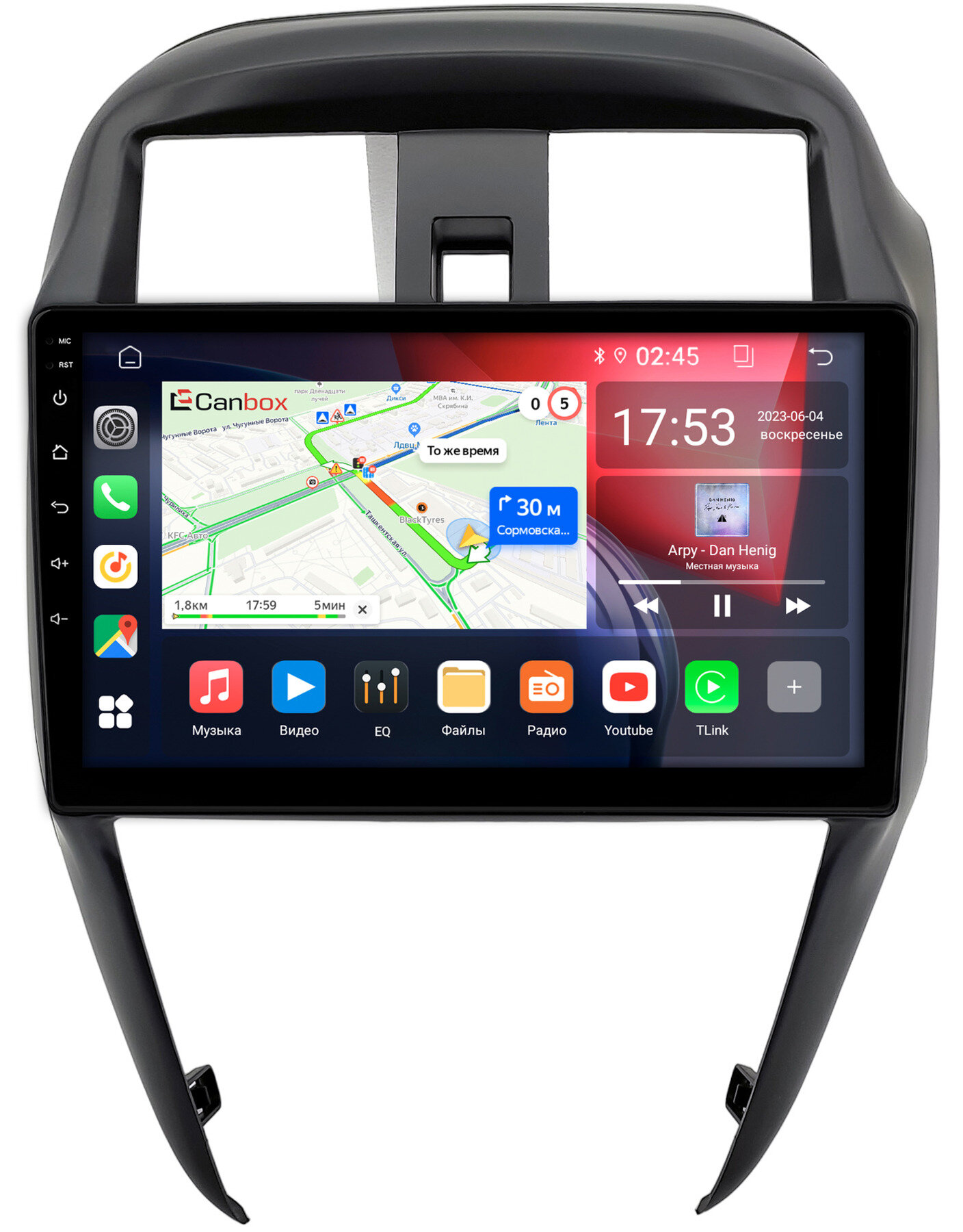 Штатная магнитола Canbox GTR10-2238 для Nissan Sunny (N17) 2011-2024 на Android 10 (IPS, DSP, CarPlay)