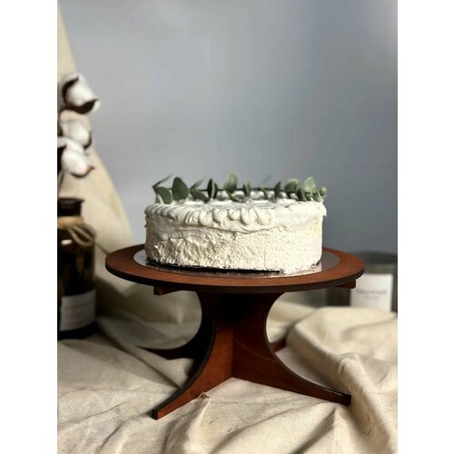 Подставка для торта, тортовница разборная 25 см. Мокко