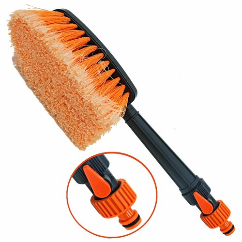 Щетка A2DM для мытья автомобиля, распушенная щетина, подача воды, пластик, 35см