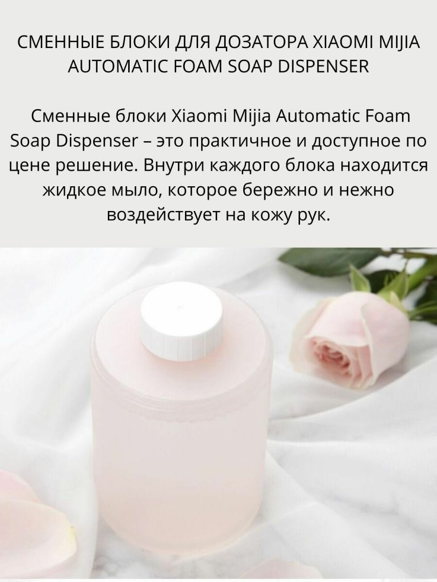 Изображение Xiaomi сменные блоки (3 шт) жидкого мыла для дозатора (PMXSY01XW), белый