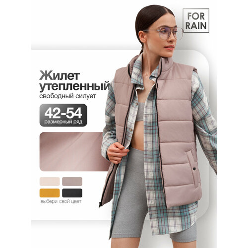 фото Жилет for rain, размер 48, beige