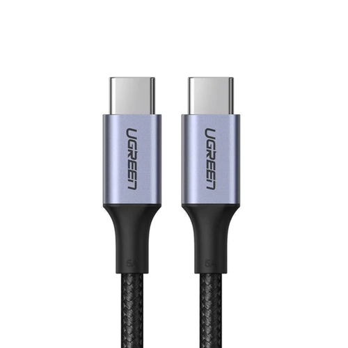 Кабель UGREEN USB-C to USB-C 2.0 Cable 100W Aluminum Case with Braid 0.5m US316 Space Gray (20478)