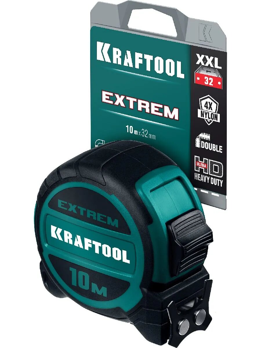 Kraftool Рулетка со сверхшироким полотном 10м х 32мм. 34127-10 — фото 1