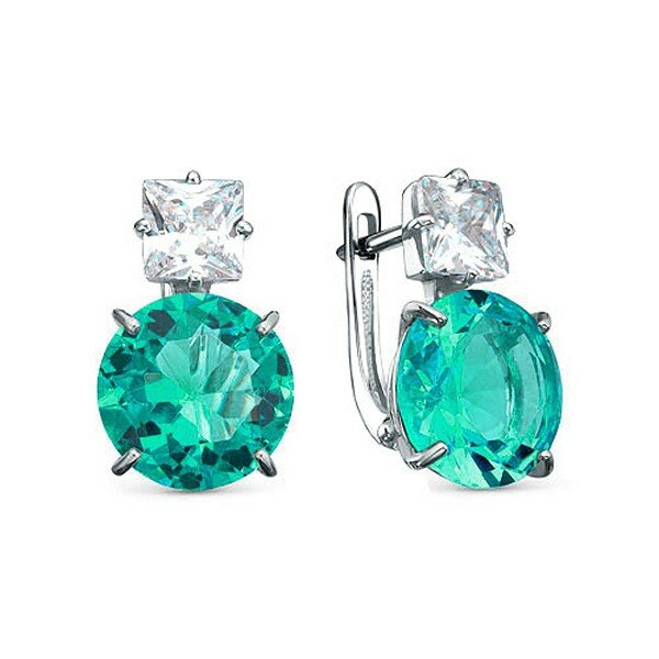 Серьги JEWELIN, серебро, 925 проба, кристалл, фианит