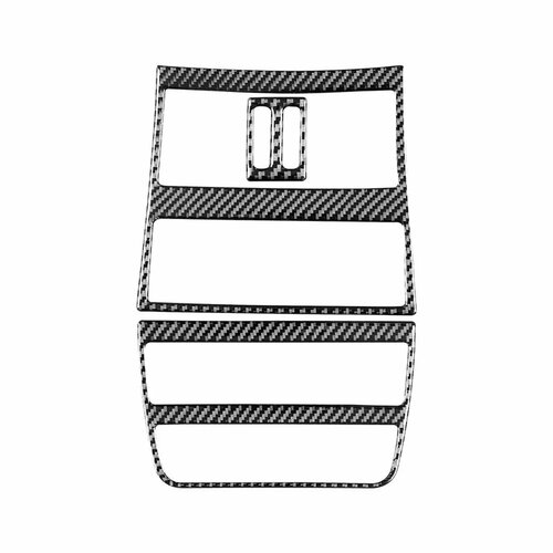 Аксессуары из углеродного волокна для BMW 5 серии F10 F18 2011-2017 интерьер автомобиля украшение для заднего выхлопного отверстия рамка отделка наклейки Черный 1456₽