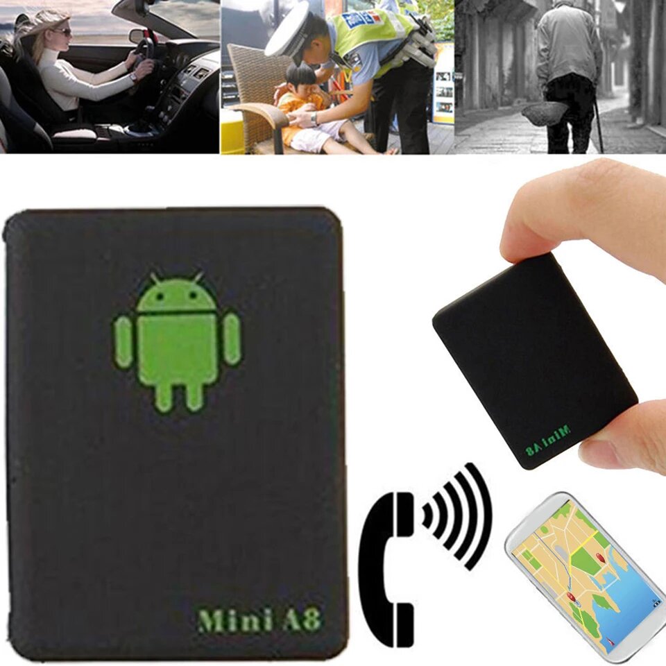 Устройство слежения Mini A8 в реальном времени LBS Tracker Global GSM GPRS LBS с кнопкой SOS для автомобилей, детей, пожилых домашних животных, локатор Finder — фото 1