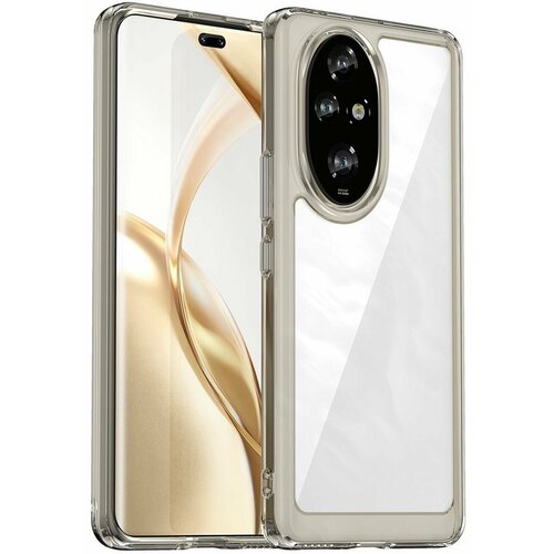 фото Чехол на honor 200 pro пластиковый с силиконовой окантовкой серый new case