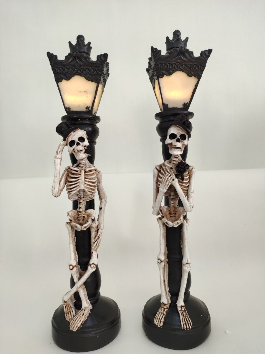 "Karnaval Skeletlari" sfera stol chirog‘i, karnaval, Xellouin uchun, barcha fasllar uchun 2 dona