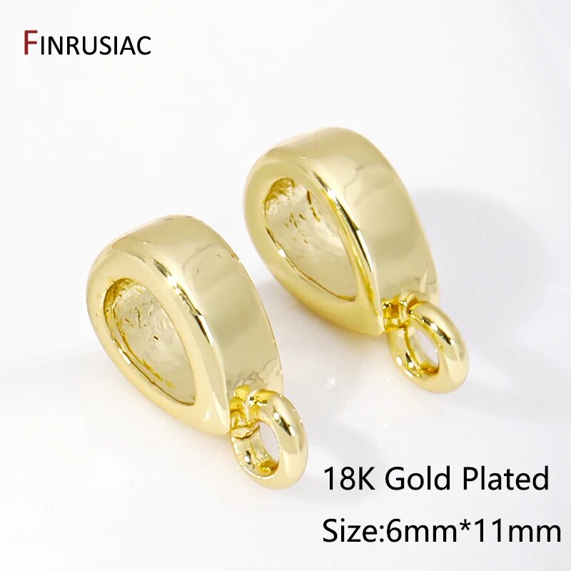 Овальные подвески 18K позолота, 10 шт.