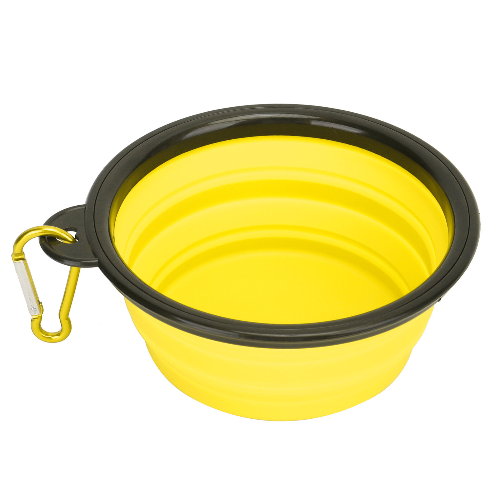 Миска для собаки Портативная легко чистящаяся Прочная долговечная складная дорожная миска для собак для путешествий и прогулокЖелтый