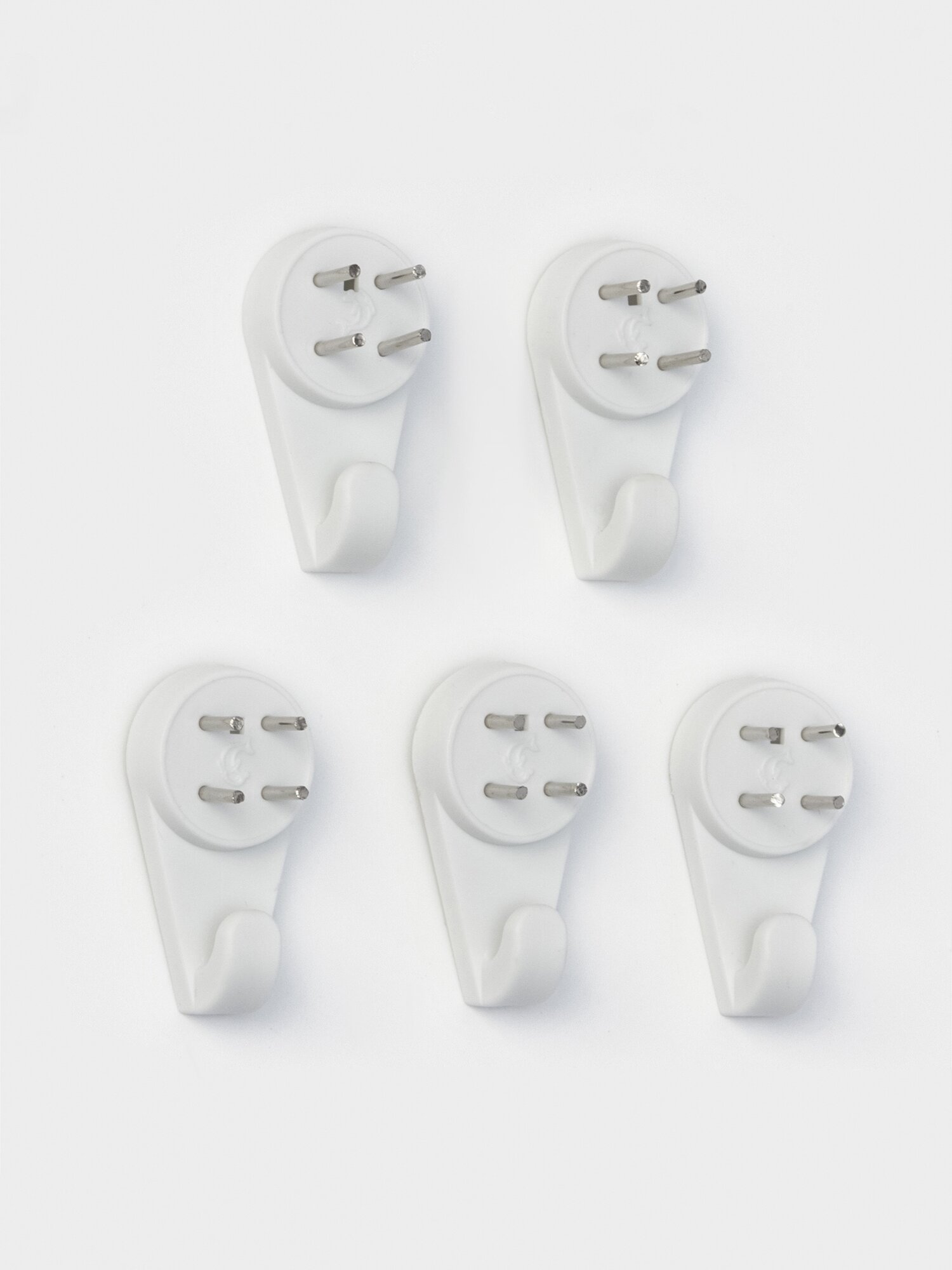 Крючок для картин большой 5 шт белый