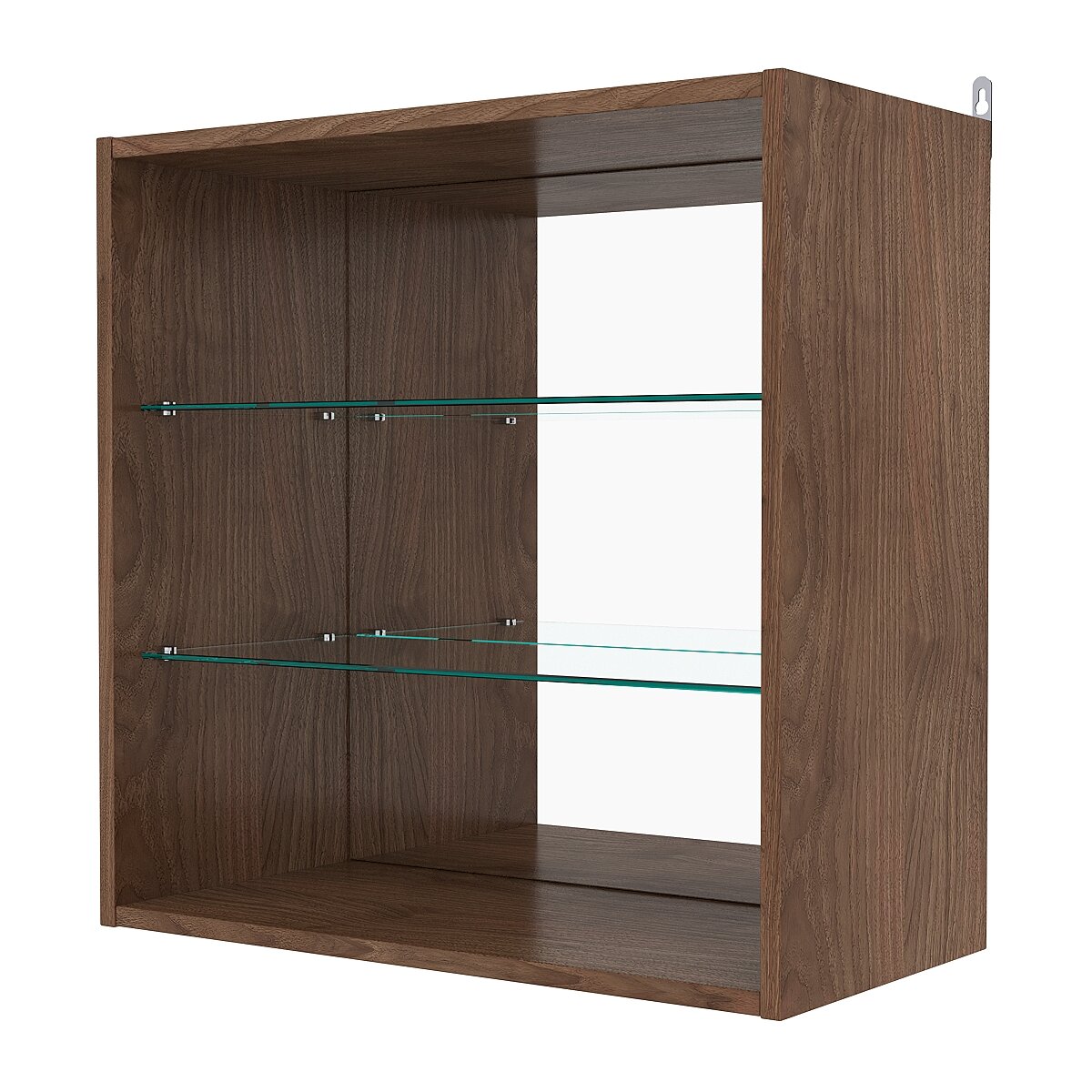 Витрина настенная №1-2ГГ с зеркалом, Орех. Производитель товара - компания Westcom.