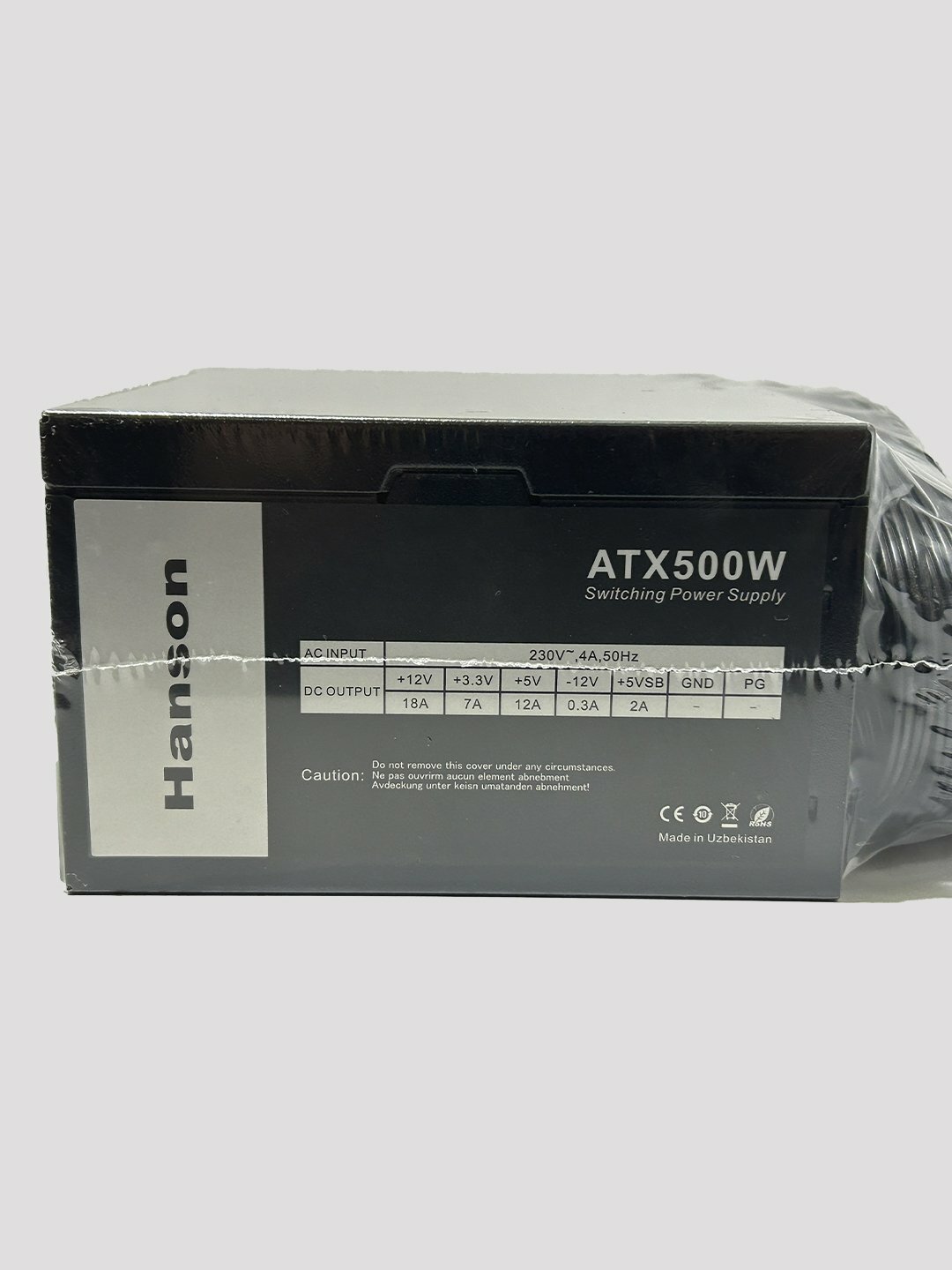 Блок питания Hanson ATX500W, 500 Вт, ATX формат, черный, 230В — фото 1
